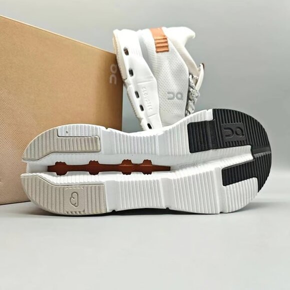 On Running White and Brown Athletic Shoes - Picture 6 of 6